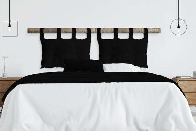 Leroymerlin Cuscino testata letto Panama nero 45 x 70 cm Enormi sconti