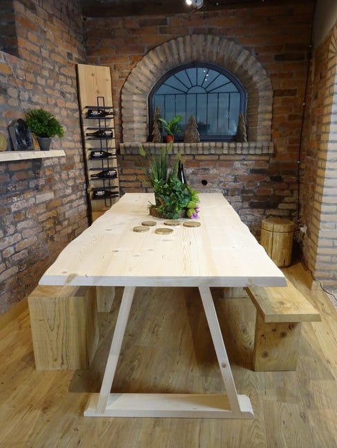 Leroymerlin Tavola massello in legno di abete 1° scelta L 90 x 200 cm x Sp 40 mm Duty-free