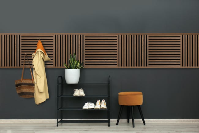 Leroymerlin Pannello decorativo fonoassorbente Square Superior FIBROTECH Rovere scuro L 52 x L 52 cm Sp 22 mm confezione da 2 pezzi 50% di sconto per tempo limitato