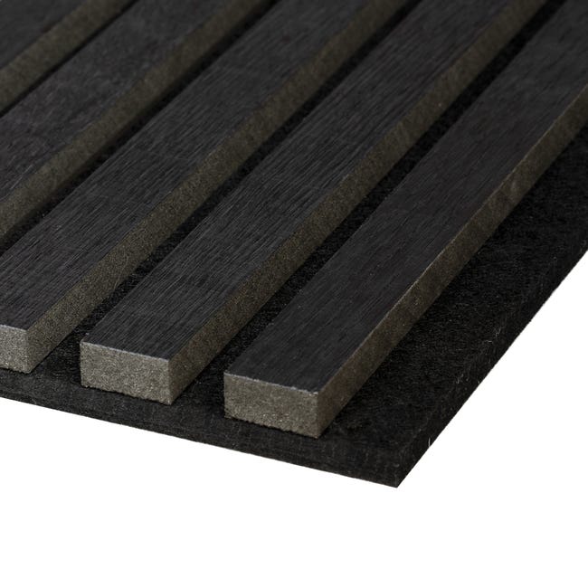 Leroymerlin Pannello decorativo fonoassorbente Superior FIBROTECH Quercia nera L 244 x L 60 cm Sp 22 mm Sconti questo mese