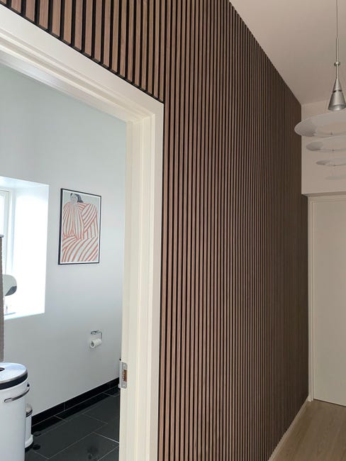 Leroymerlin Pannello decorativo fonoassorbente Superior FIBROTECH Noce L 244 x L 60 cm Sp 22 mm 2025
