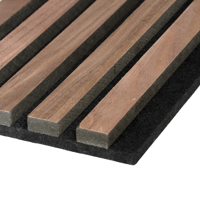 Leroymerlin Pannello decorativo fonoassorbente Superior FIBROTECH Noce L 244 x L 60 cm Sp 22 mm 2025