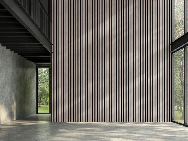 Leroymerlin Pannello decorativo fonoassorbente Superior FIBROTECH Rovere grigio L 244 x L 60 cm Sp 22 mm Nuovo