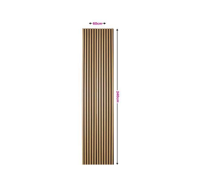 Leroymerlin Pannello decorativo fonoassorbente Superior FIBROTECH Rovere grigio L 244 x L 60 cm Sp 22 mm Nuovo