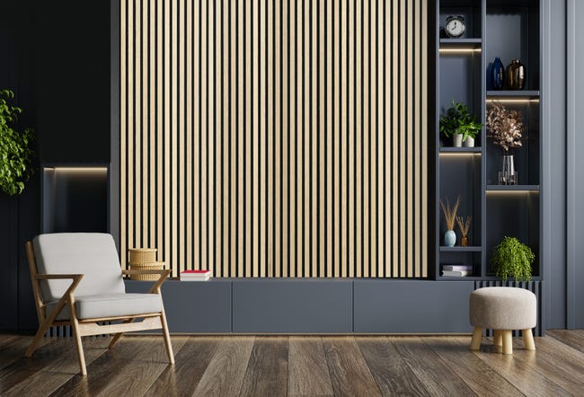 Leroymerlin Pannello decorativo fonoassorbente Superior FIBROTECH Frassino L 244 x L 60 cm Sp 22 mm
