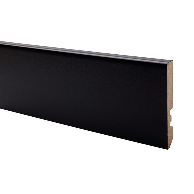 Leroymerlin Battiscopa Classic in mdf nero Sp 10 mm x H 7 x L 220 cm / 2.2 m Fino Al -60%