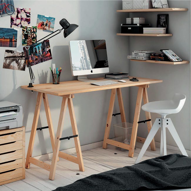 Leroymerlin Cavalletto pino Professionale L 53 x P 53 x H 75 cm legno naturale Shopping Online