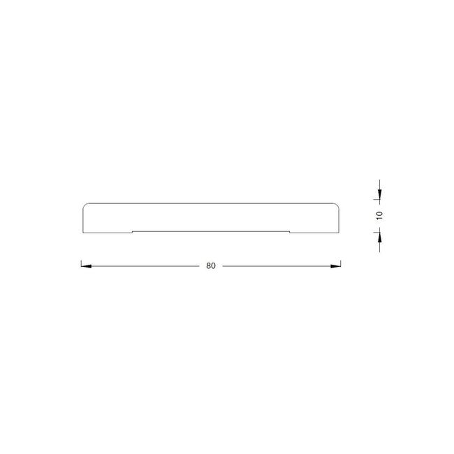 Leroymerlin Coprifilo per porta da interno Mostrina 80x10 abete massello in legno colore naturale P 10 x H 80 x L 2250 mm 5 pezzi Convenienza