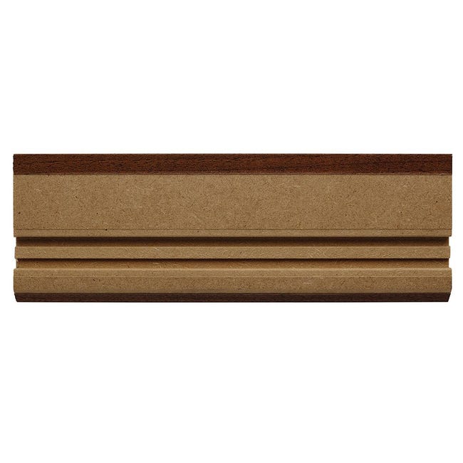 Leroymerlin Battiscopa Classic Mudek in mdf noce scuro Sp 10 mm x H 7 x L 220 cm / 2.2 m Outlet