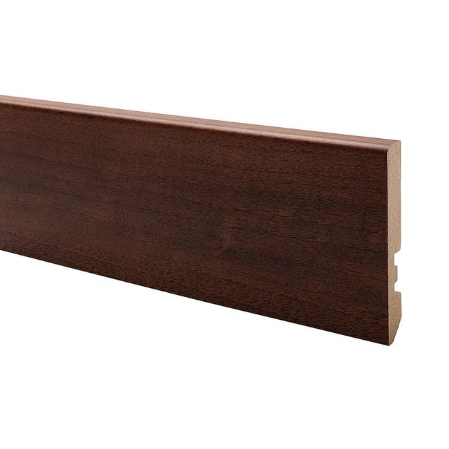 Leroymerlin Battiscopa Classic Mudek in mdf noce scuro Sp 10 mm x H 7 x L 220 cm / 2.2 m Outlet