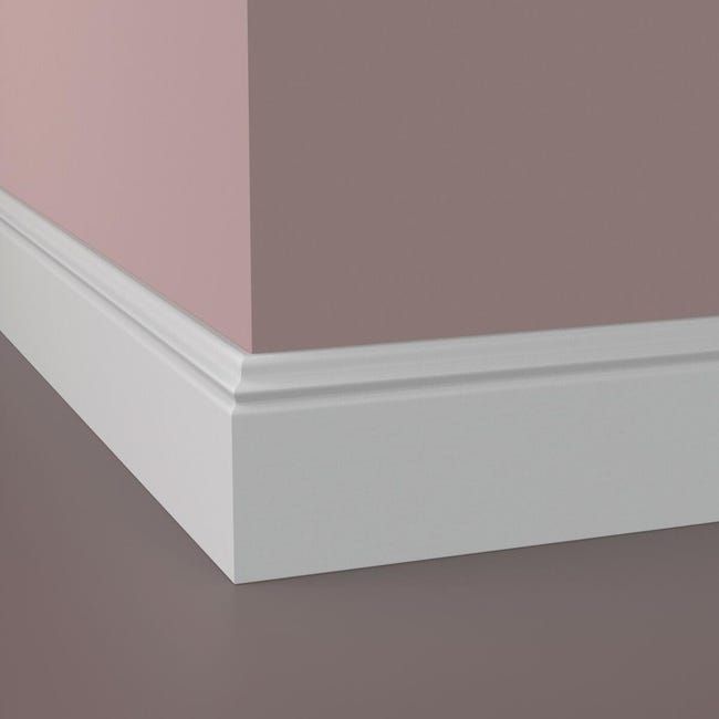 Leroymerlin Battiscopa Classic Ducale in mdf bianco Sp 15 mm x H 10 x L 240 cm / 2.4 m In Vendita