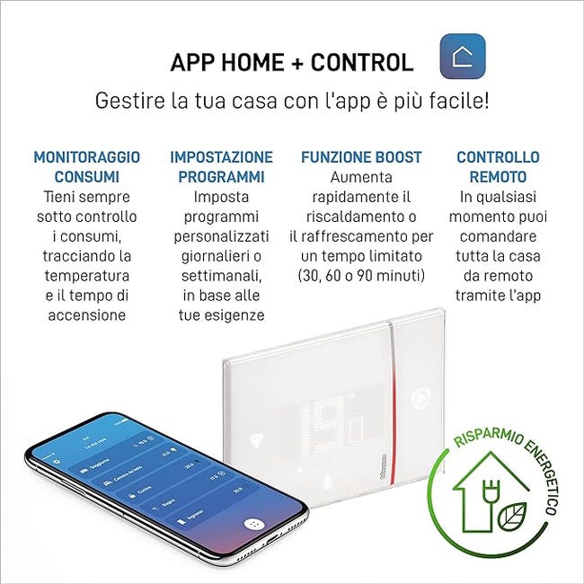 Leroymerlin Termostato intelligente e connesso BTICINO Cronotermostato WiFi bianco Offerta migliore