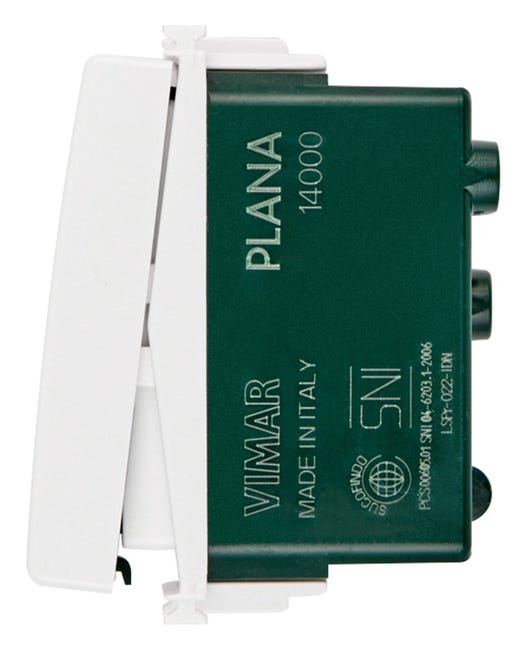 Leroymerlin Interruttore unipolare Interruttore 1P 10AX bianco Plana VIMAR bianco Lightning offer