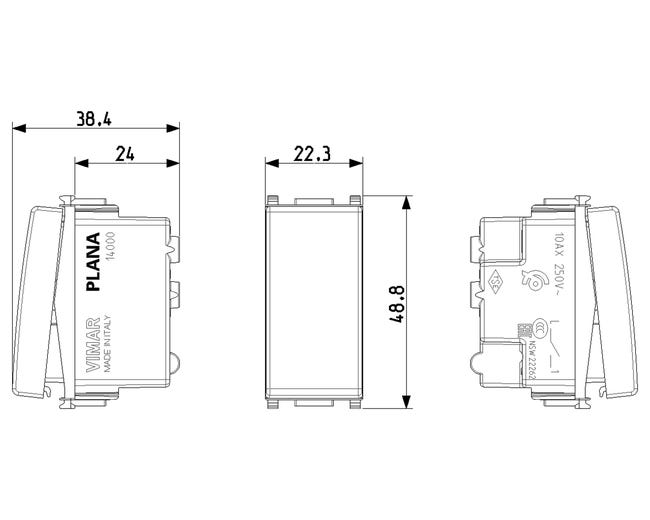Leroymerlin Interruttore unipolare Interruttore 1P 10AX bianco Plana VIMAR bianco Lightning offer
