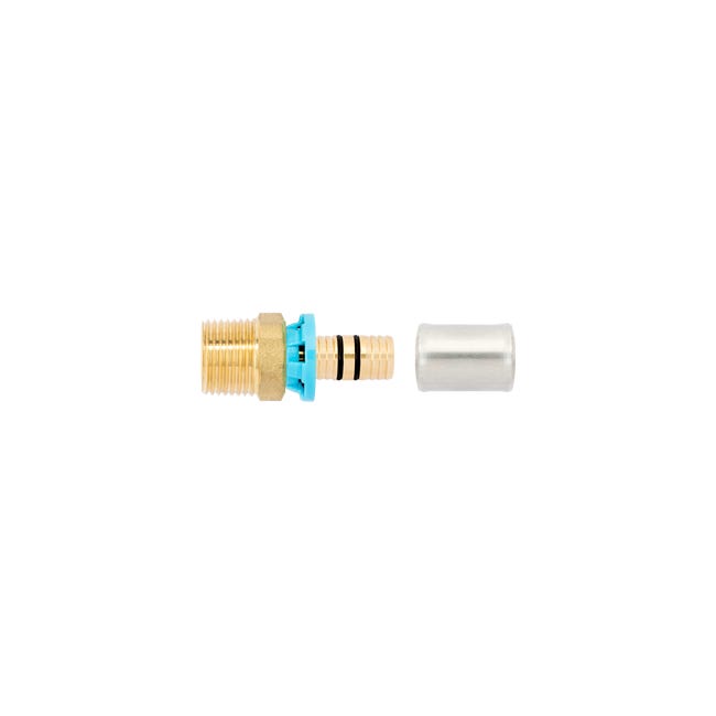Leroymerlin Manicotto per tubo in ottone M 1/2" (15x21) 16 mm M 1/2" (15x21) L51.8 mm Latest stili