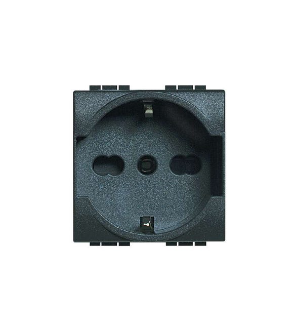 Leroymerlin Presa di alimentazione universale Living light BTICINO 16 A colore nero Ultimi due giorni