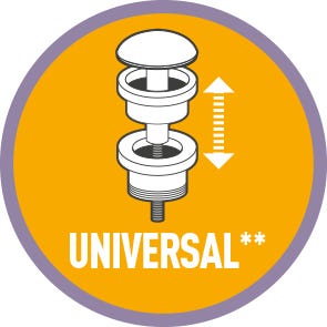 Leroymerlin Piletta click-clack EQUATION in ottone cromato attacco 1 1/2" foro Ø 40 mm Trasporto libero internazionale