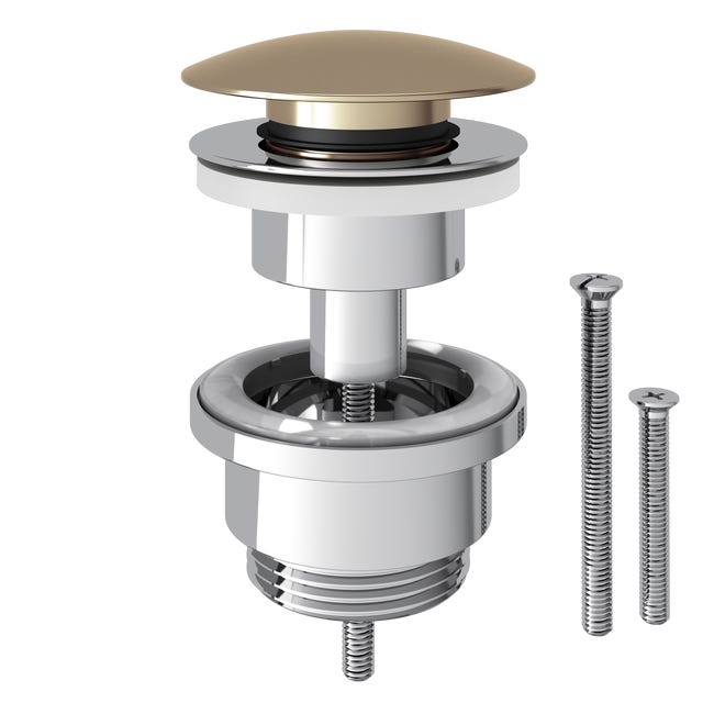Leroymerlin Piletta per lavabo click-clack EQUATION in ottone prodotto senza finitura attacco 1 1/4" foro Ø 40 mm con troppopieno Officina