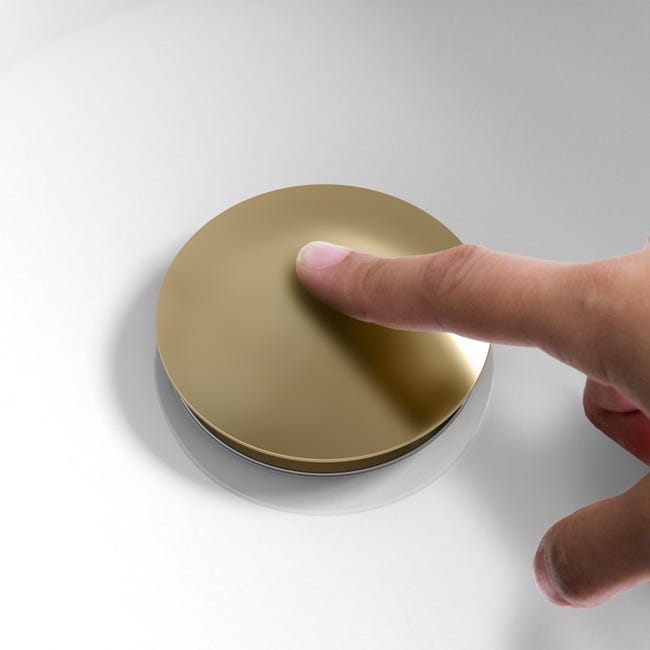 Leroymerlin Piletta per lavabo click-clack EQUATION in ottone prodotto senza finitura attacco 1 1/4" foro Ø 40 mm con troppopieno Officina