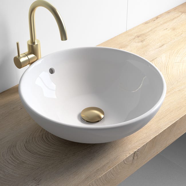 Leroymerlin Piletta per lavabo click-clack EQUATION in ottone prodotto senza finitura attacco 1 1/4" foro Ø 40 mm con troppopieno Officina