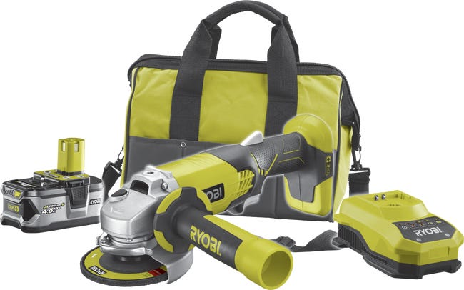Leroymerlin Smerigliatrice angolare a batteria litio (li-ion) RYOBI R18AG-140S Ø 115 mm 4 Ah 1 batteria Online
