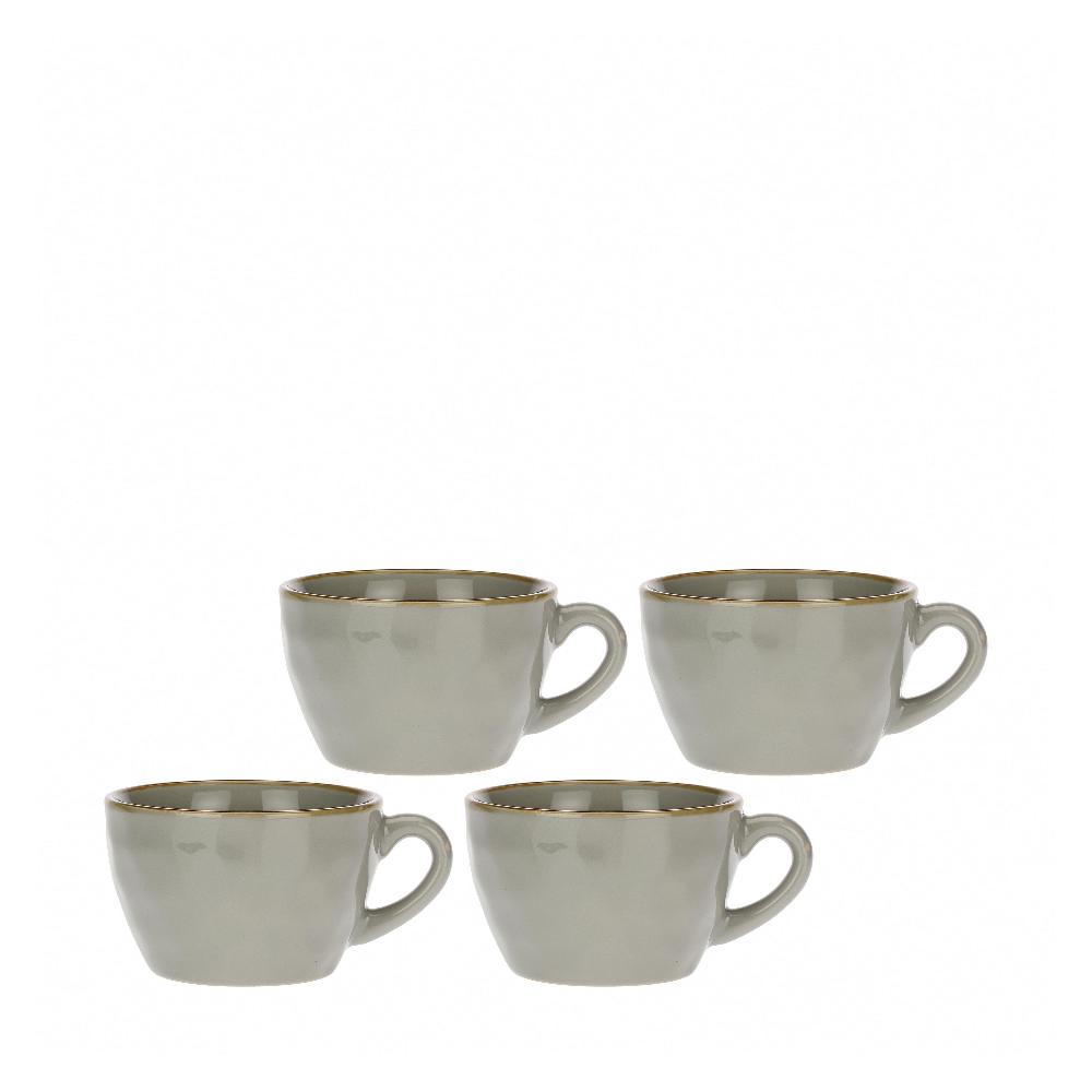ROSÈ A POIS Set 4 Tazze Colazione Concerto Grigio Perla Shopping Online