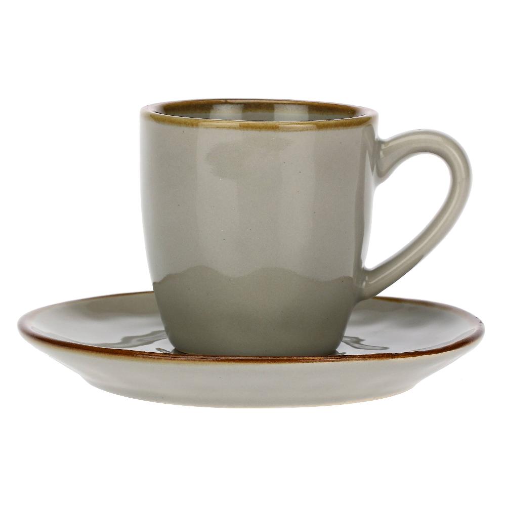 ROSÈ A POIS Set 6 Tazzine Caffè con piattino Concerto Grigio Perla Sconto