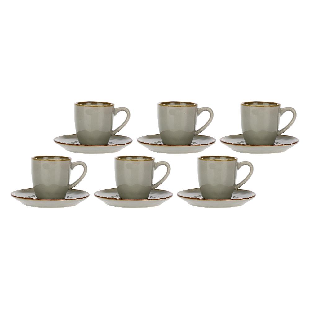 ROSÈ A POIS Set 6 Tazzine Caffè con piattino Concerto Grigio Perla Sconto