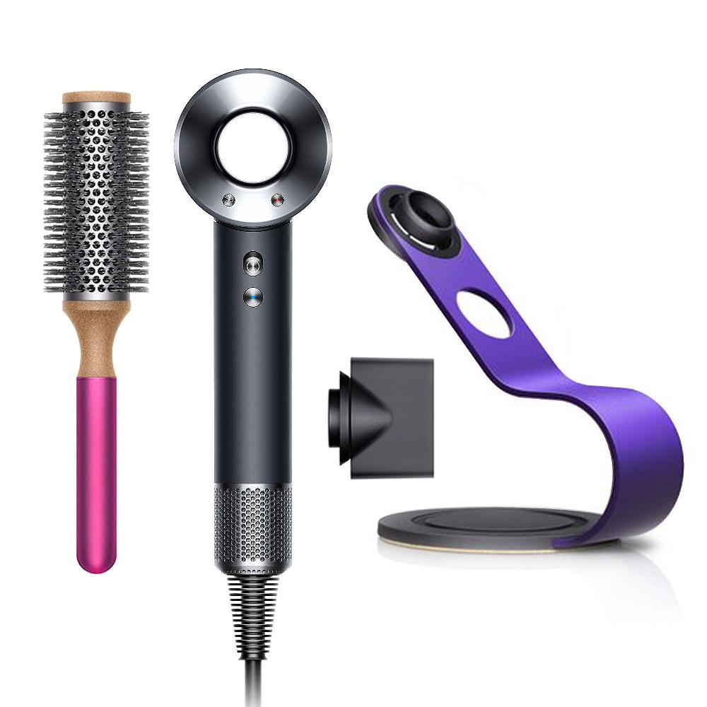 QVC Dyson Supersonic Origin + stand viola + Spazzola Tonda Nuovo
