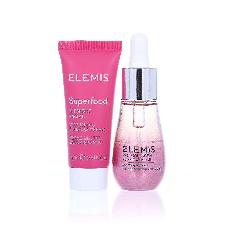 QVC Elemis Olio viso Pro-Collagen Rose + crema notte Superfood Promozione Limitata
