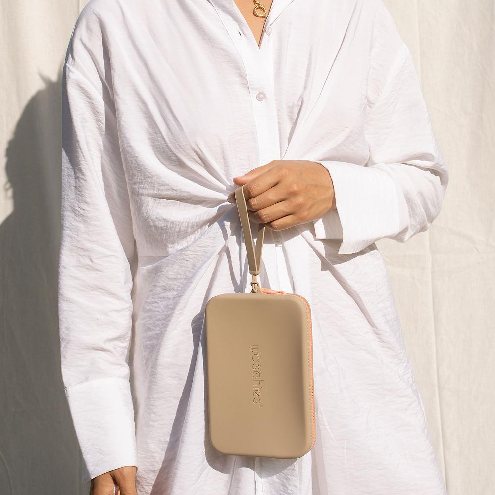 QVC WASCHIES Borsa porta-cosmetici e 6 dischetti struccanti Offerte