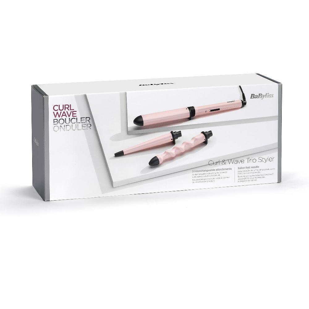 QVC BaByliss Arricciacapelli Curl and Wave Trio rosa MS750E Promozione Limitata