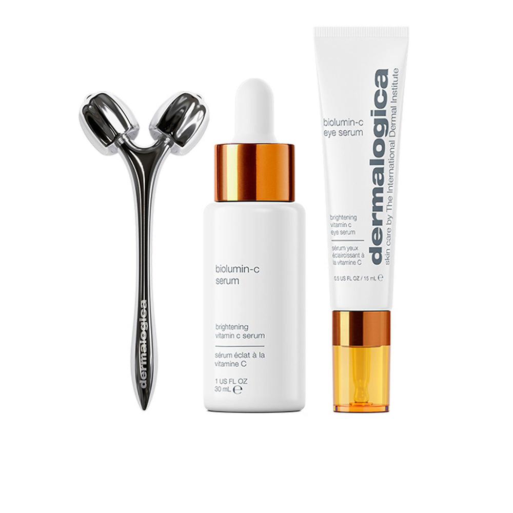 QVC Dermalogica Brightening Kit: siero viso siero occhi e roller Presa