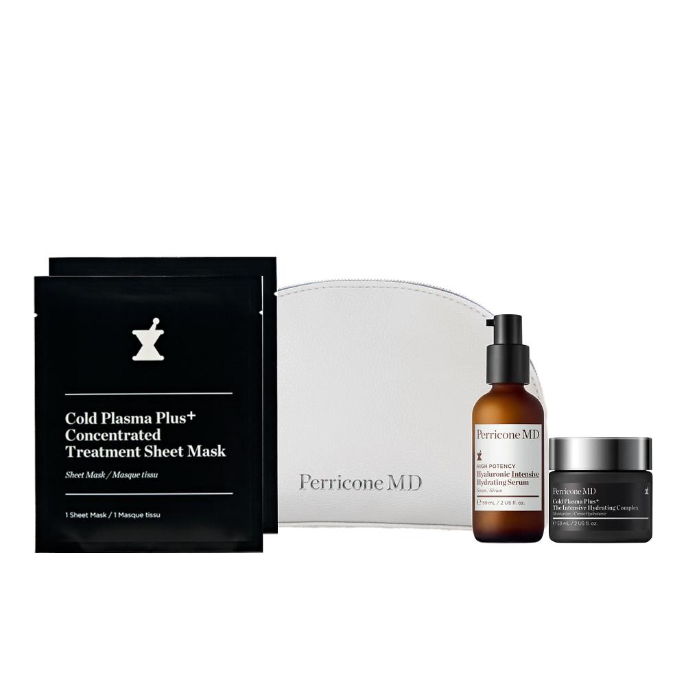 QVC Perricone MD Kit viaggio: crema e maschere Cold Plasma siero e borsa Consegna Veloce