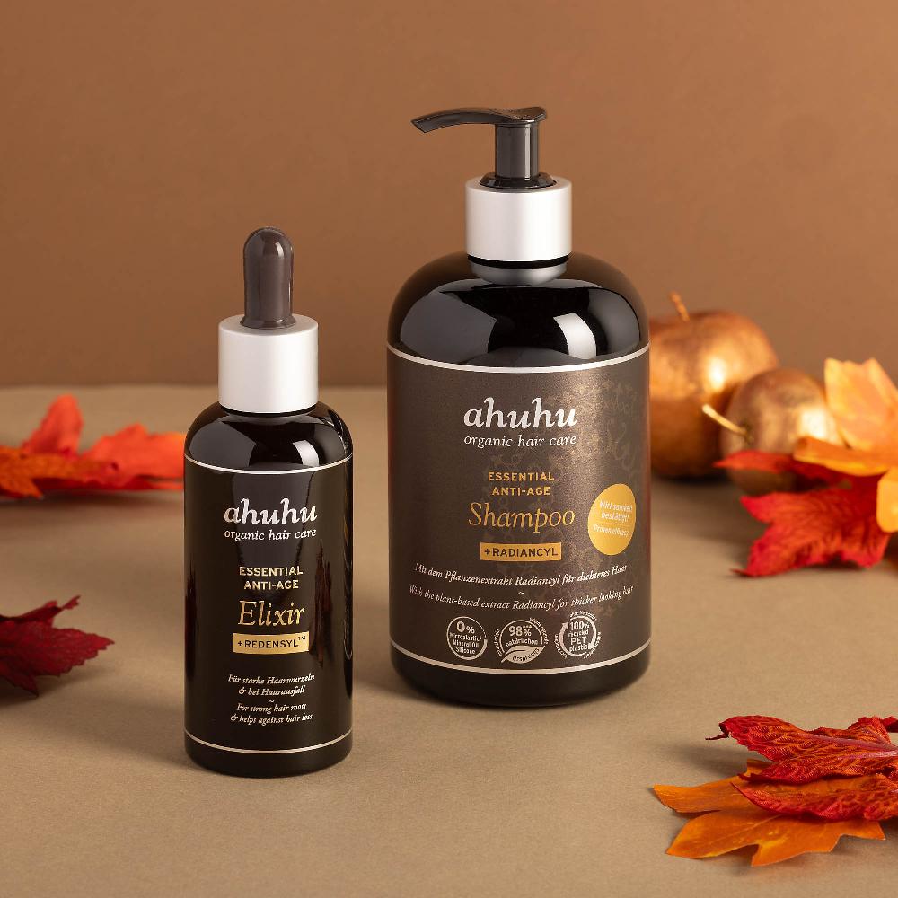 QVC Ahuhu Duo capelli Essential Anti Age: shampoo e Elixir Offerte