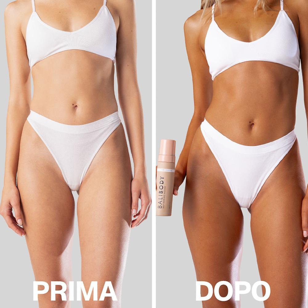 QVC Bali Body Mousse self tanning texture leggera + guanto vellutato Offerta migliore
