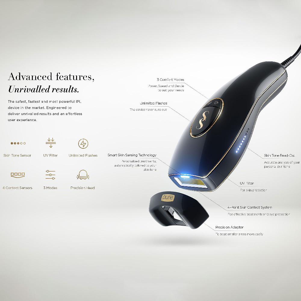 QVC Smooth skin Dispositivo di epilazione a luce pulsata + testina Offerte speciali