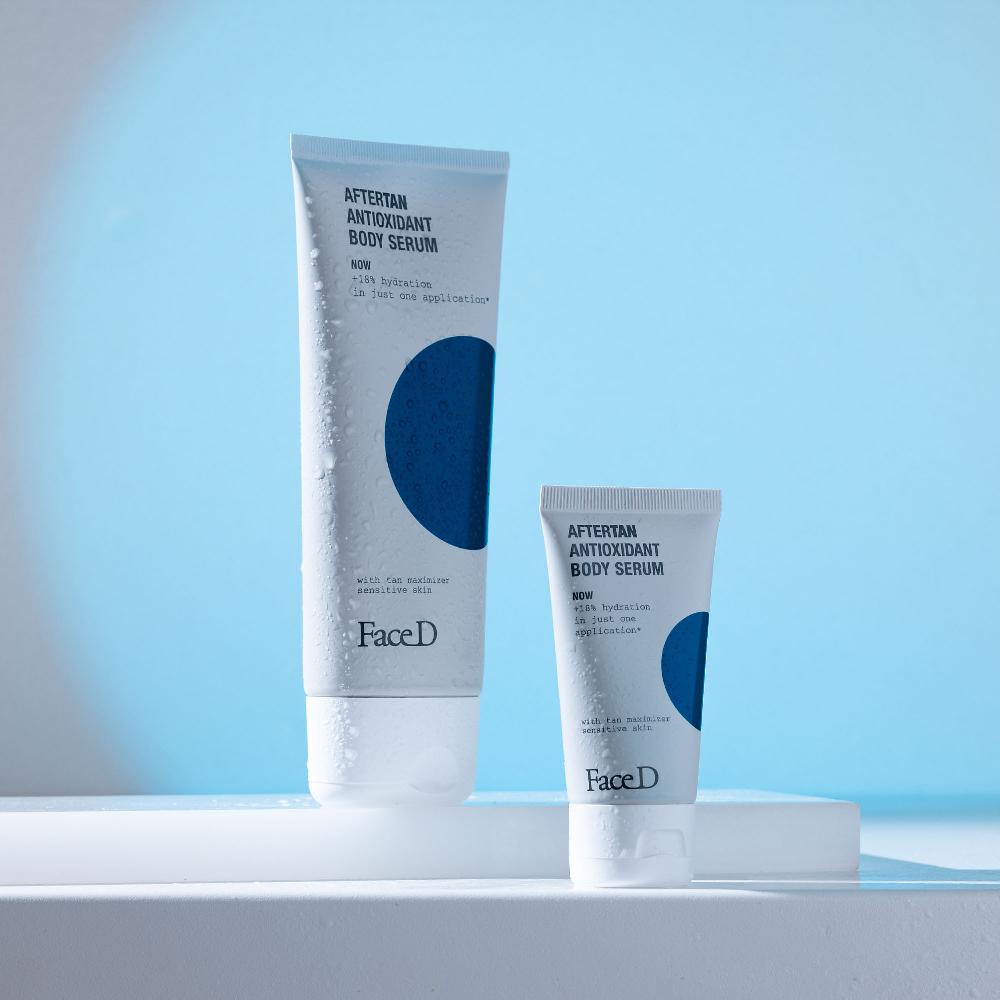 QVC Face-D 2 sieri doposole Aftertan Antioxidant Body (200 ml;50 ml) Offerta speciale della fabbrica