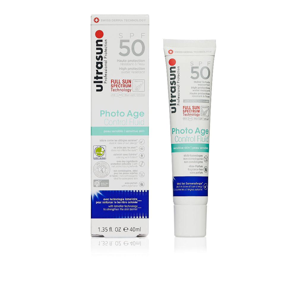 QVC Ultrasun Protezione solare viso e collo Photo Age Control Fluid Officina