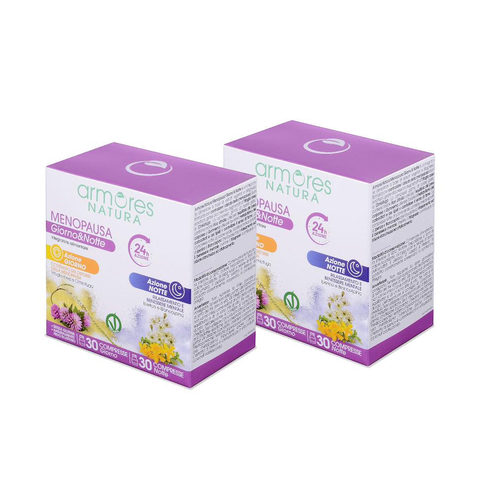 QVC Armores Natura Integratore alimentare Menopausa Giorno&Notte (2pz) Offerta speciale della fabbrica