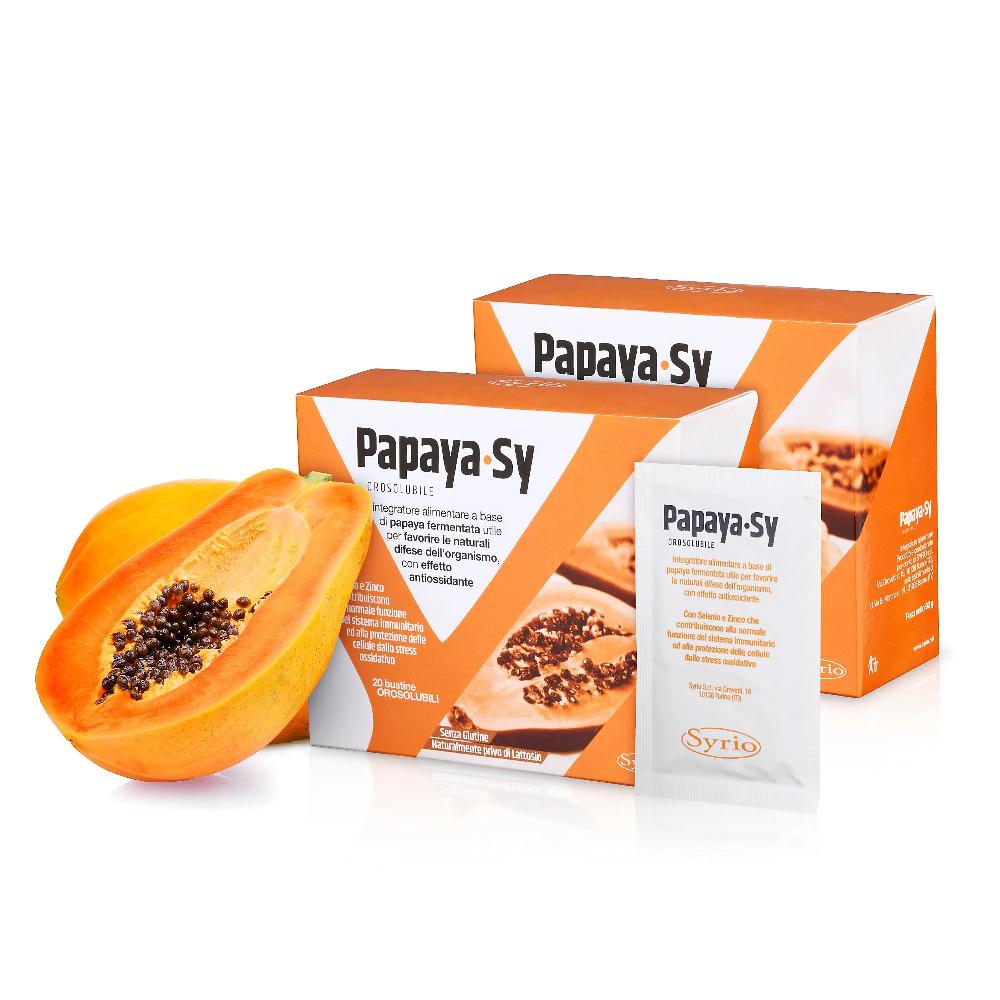 QVC Syrio Papaya-Sy 2 pz per sistema immunitario Outlet