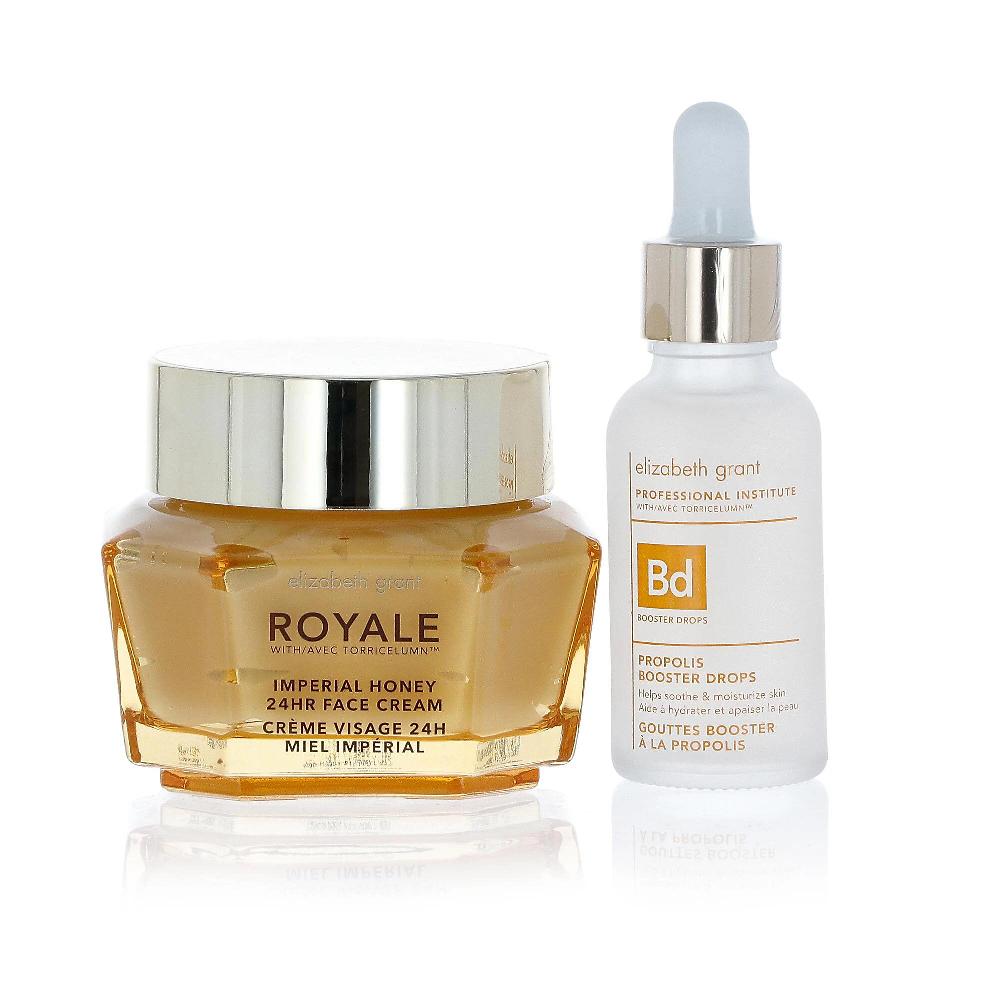 QVC Elizabeth Grant Kit idratazione viso: crema al miele e gocce alla Propoli In Saldo
