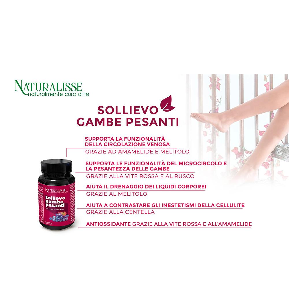 QVC Naturalisse Sollievo Gambe int. alimentare con vite rossa Smaltimento dello stoccaggio