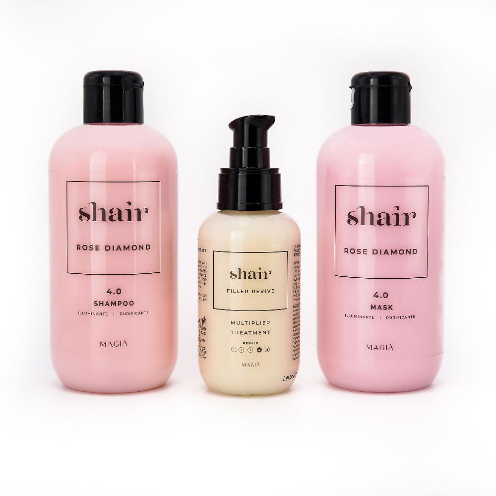 QVC Shair Shampoo e maschera Rose Diamond e filler rigenerante Revive Super Saving Price