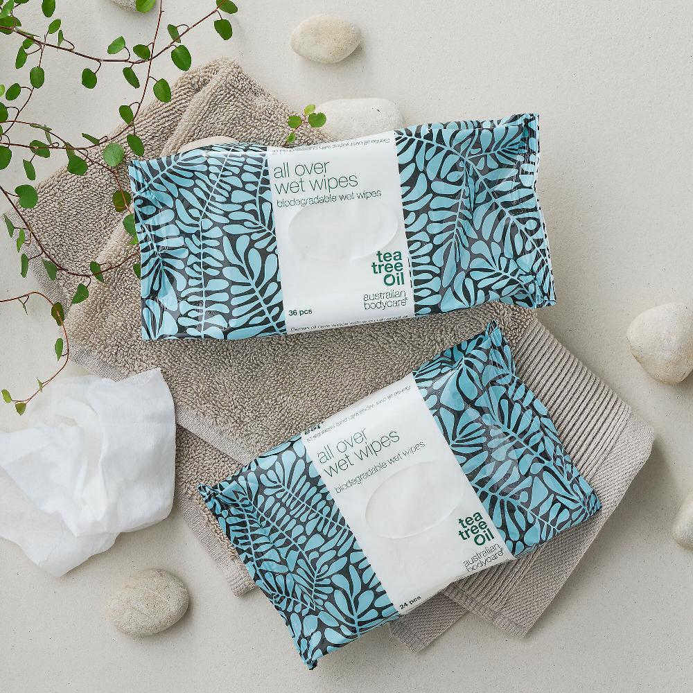 QVC Australian Bodycare 6 Confezioni salviette umidificate Tea Tree Latest stili