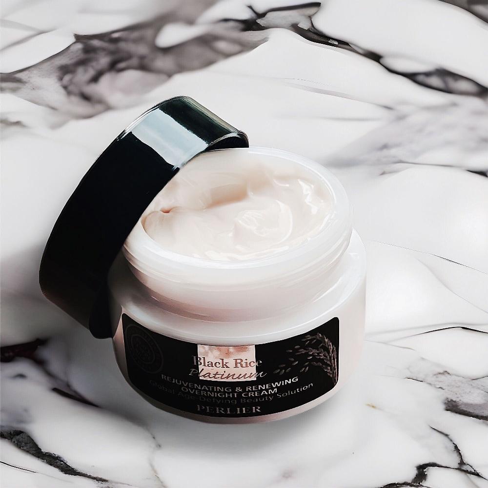 QVC Perlier Crema viso notte antirughe Black Rice Platinum Vendita