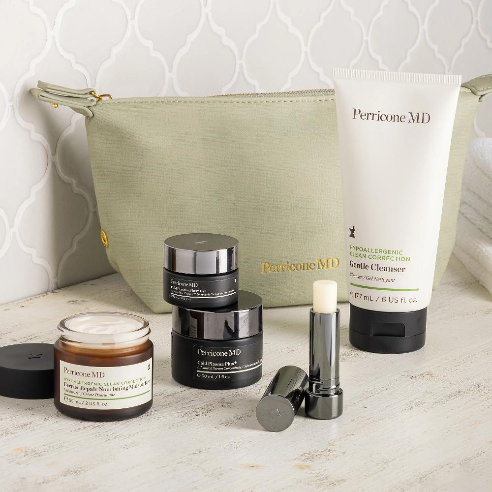 QVC Perricone MD Hypoallergenic e Cold Plasma+ Kit viso occhi labbra Vendita calda