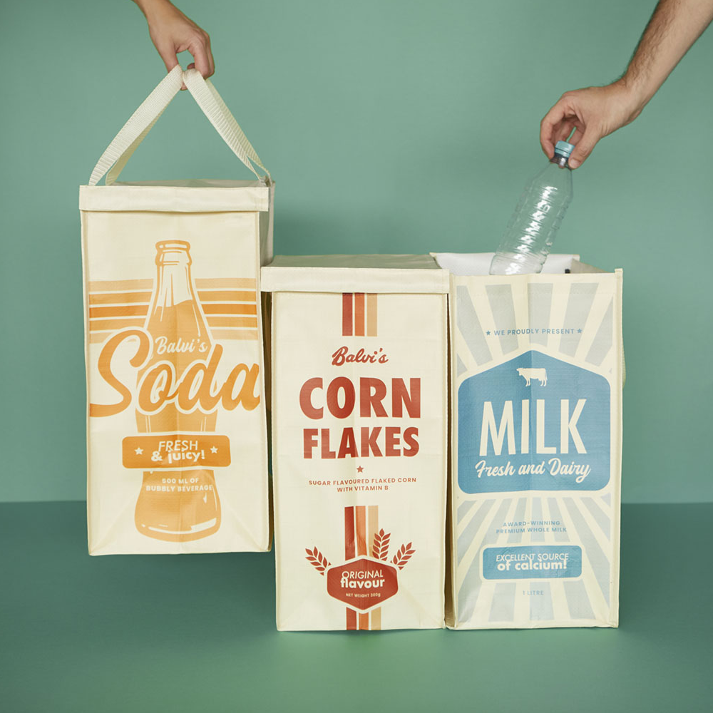 Sbam Design Set di 3 borse per la raccolta differenziata Retro Offerte