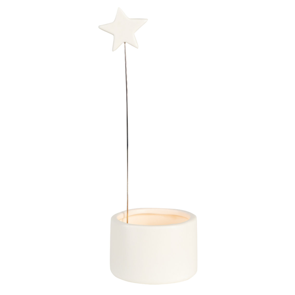Sbam Design Porta lumino in porcellana – stella Nuova