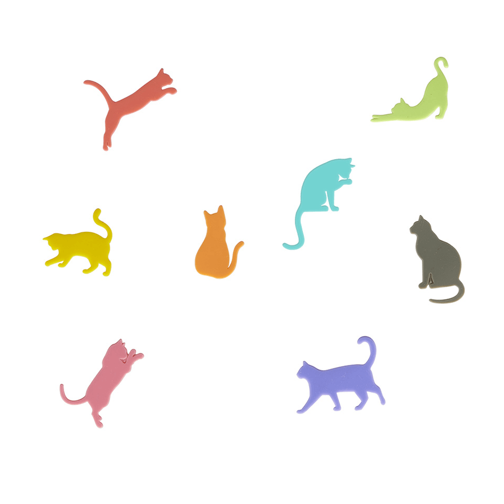 Sbam Design Set di 8 stickers segna bicchieri – Gatti colorati Negozio